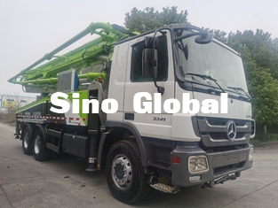 Model 2013 56m Truk Pompa Beton Zoomlion Bekas Dengan Chassis Mercedes Benz