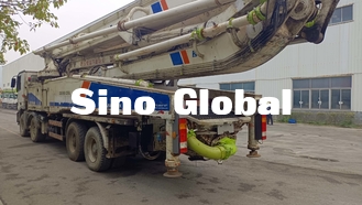 Model Zoomlion Bekas 2013 56m Truk Pompa Beton Putih Dengan Benz Chassis