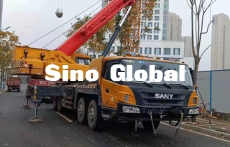 Sany Bekas Boom Truck Crane, 75 Ton Lorry Crane STC50S Lengan Lurus