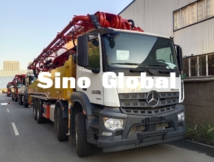 Pompa Beton Sany 47M Baru yang Dipasang di Truk dengan Benz Chassis