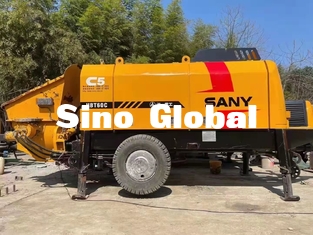 75KW Digunakan Pompa Trailer Beton Listrik Sany Yellow HBT60C