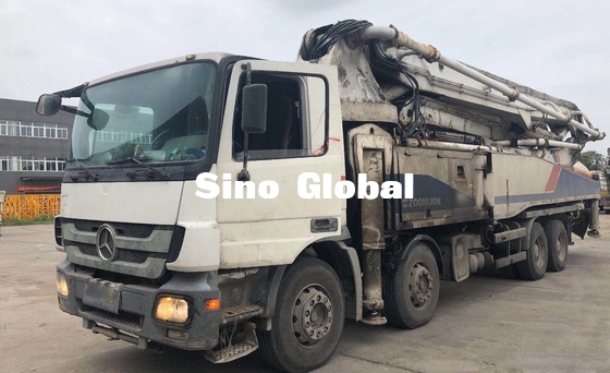 Truk Pompa Beton Zoomlion Bekas Putih 52m 4 as Euro3 14.256L