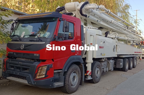 Truk Pompa Beton Terpasang XCMG, Sany, Zoomlion Dengan Sasis Mercedes Benz Volov Isuzu