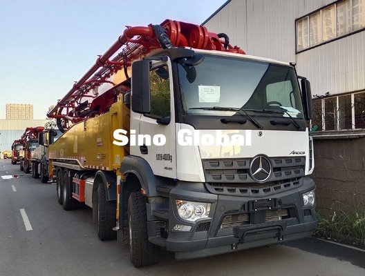 Truk Pompa Beton Terpasang XCMG, Sany, Zoomlion Dengan Sasis Mercedes Benz Volov Isuzu