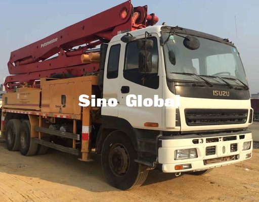 Truk Pompa Beton Putzmeister Diesel Bekas 37M 4 Boom 287KW Power