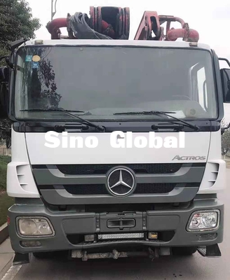 Truk Pompa Beton Bekas Boom 46m / 4 Bagian 125mm Pipa Sertifikat CE