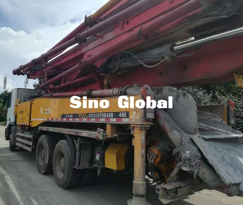 Truk Pompa Beton Bekas 12Mpa Euro4 46m 4 Bagian Jangkauan Vertikal