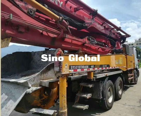 Truk Pompa Beton Bekas 12Mpa Euro4 46m 4 Bagian Jangkauan Vertikal