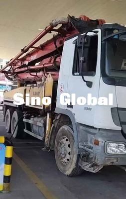 Sany Brand 37M Bekas Truk Pompa Beton Dengan 5 Bagian Boom