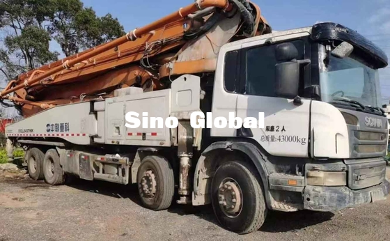 Truk Pompa Boom Beton Bekas Zoomlion 56 Meter dengan model Scania