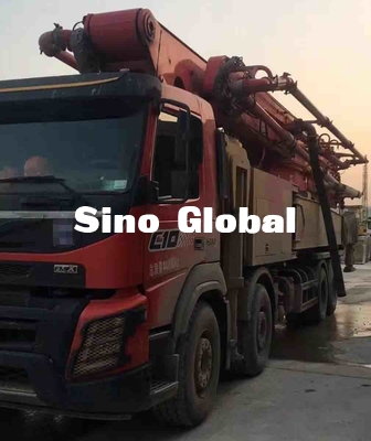 Truk Pompa Beton Bekas Sany 56m Dengan Volvo Chassis 172 M³ / H Output