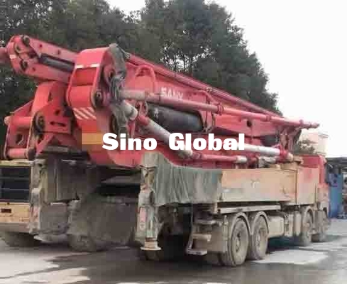 Truk Pompa Beton Bekas Sany 56m Dengan Volvo Chassis 172 M³ / H Output