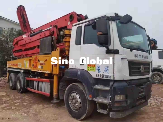 Truk Pompa Tangan Kedua 38m, Truk Boom Beton Kedalaman Jangkauan 21.5m