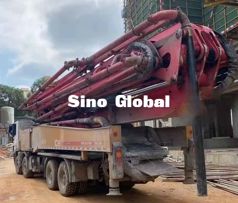 Sany 56M Truk Pompa Beton Bekas Dengan Mercedes Benz Chassis Model 2018