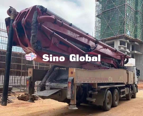 Sany 56M Truk Pompa Beton Bekas Dengan Mercedes Benz Chassis Model 2018