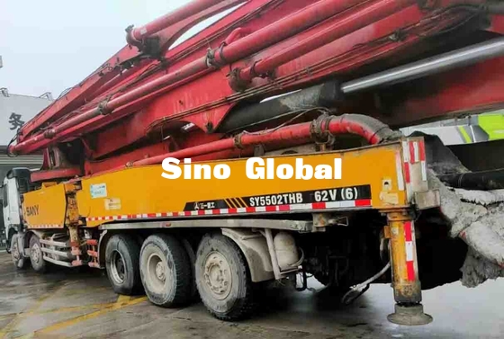 Pompa Beton Bekas Sany 62 meter Dengan Model Chassis Volvo 2013