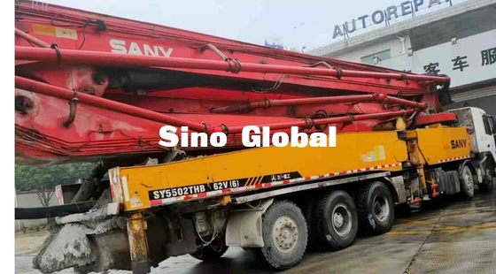 Pompa Beton Bekas Sany 62 meter Dengan Model Chassis Volvo 2013