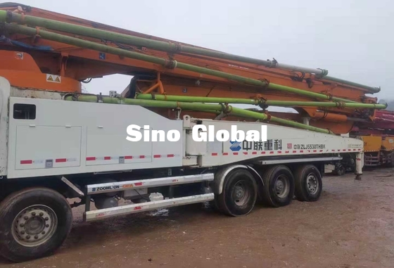 Zoomlion 63M Bekas Truk Pompa Beton Dengan Scania Chassis Dengan Model 2013