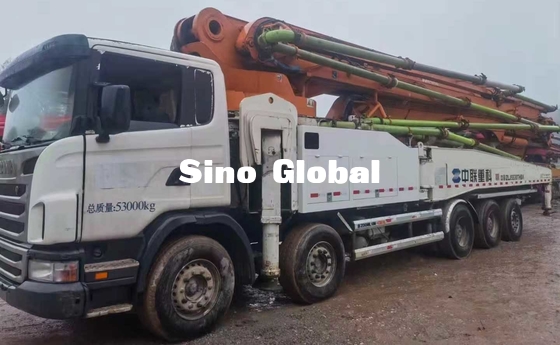 Zoomlion 63M Bekas Truk Pompa Beton Dengan Scania Chassis Dengan Model 2013