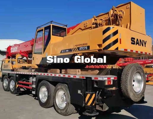 2nd Hand 75 Ton Truck Crane Sany STC75 Dengan Boom Utama 12m 80Km / jam
