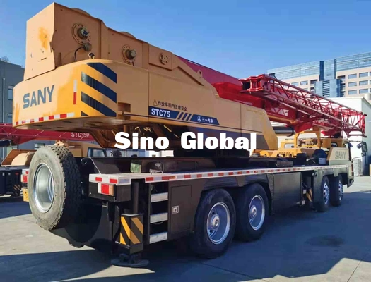 2nd Hand 75 Ton Truck Crane Sany STC75 Dengan Boom Utama 12m 80Km / jam