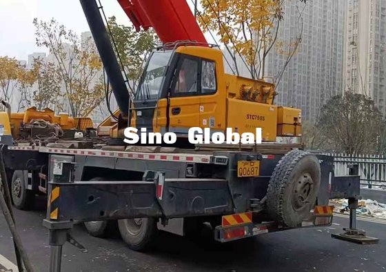 Sany Bekas Boom Truck Crane, 75 Ton Lorry Crane STC50S Lengan Lurus