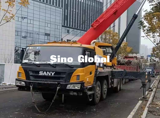 Sany Bekas Boom Truck Crane, 75 Ton Lorry Crane STC50S Lengan Lurus