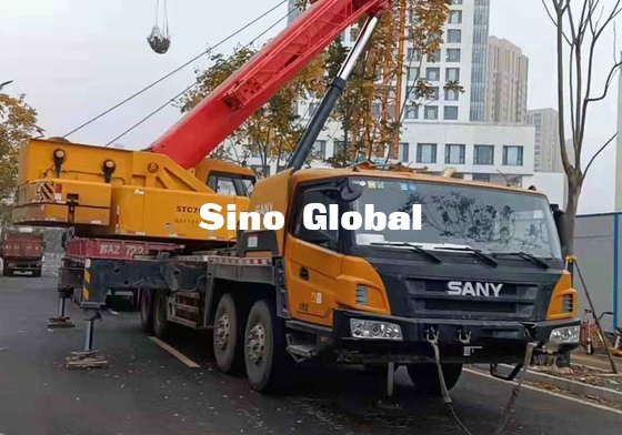 Sany Bekas Boom Truck Crane, 75 Ton Lorry Crane STC50S Lengan Lurus