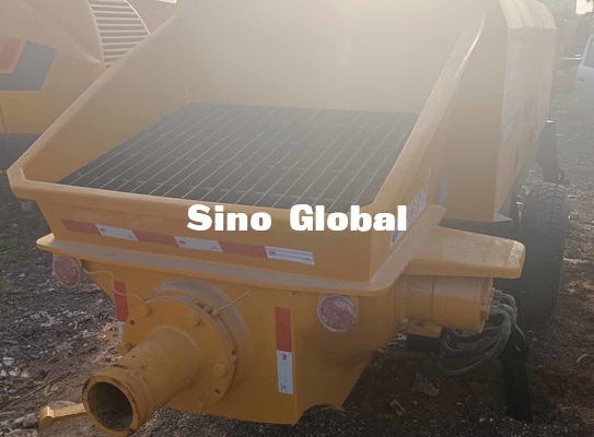 Pompa Trailer Beton Bekas Kuning HBT8018C Sany 180kw 2200rpm