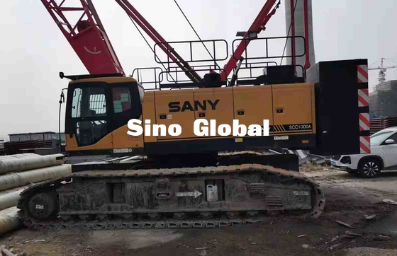 Sany SCC1000A Bekas Derek Perayap 100 Ton dengan panjang Boom 13m 64m