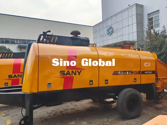 HBT6013 Sany Menggunakan Trailer Mounted Concrete Pump 90KW S Valve Type