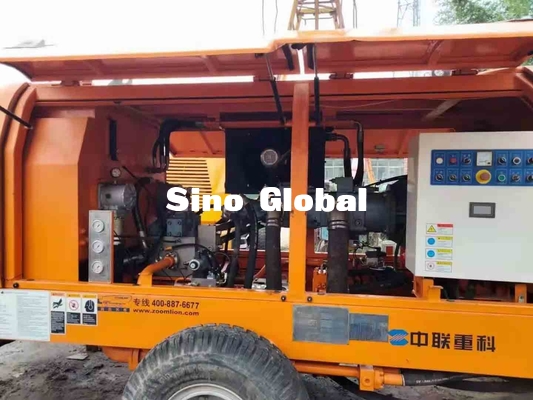 Pompa Trailer Beton Listrik Bekas Zoomlion Kapasitas Hopper 600L