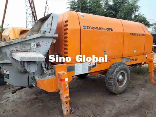 Pompa Trailer Beton Listrik Bekas Zoomlion Kapasitas Hopper 600L