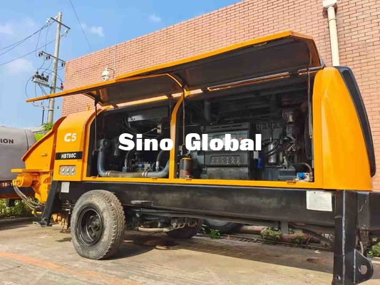 Sany Diesel Digunakan Beton Trailer Pump S Valve Type 180KW Power