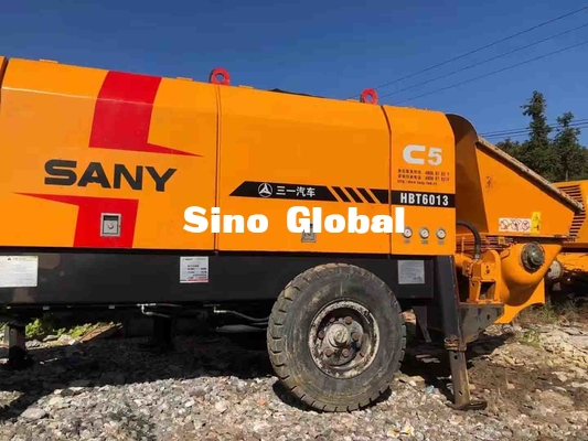 HBT6013 Sany Digunakan Trailer Mounted Concrete Pump 90KW S Valve Type