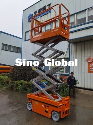 SSL-08HD Model Diesel Powered Scissor Lift dengan sertifikat CE