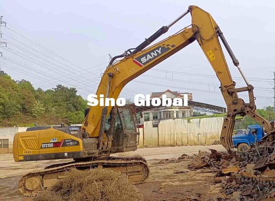 Sany SY215C Digunakan Ekskavator Perayap 128kw / 2000rpm Tenaga Mesin