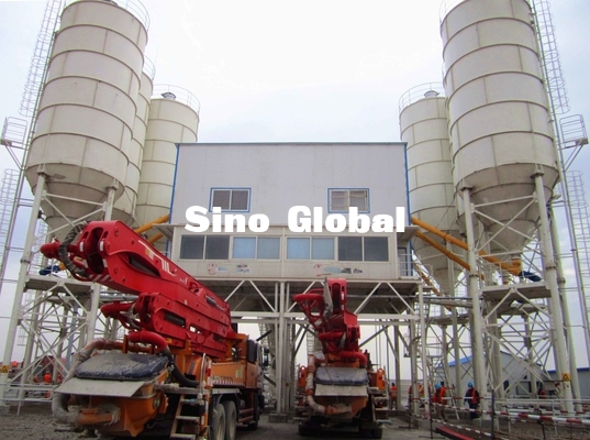 Zoomlion HZS180 Pabrik Batching Beton 205KW Daya 180 M3 / Jam Kapasitas