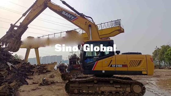 Sany SY215C Digunakan Ekskavator Perayap 128kw / 2000rpm Tenaga Mesin