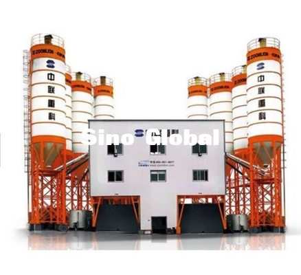 Zoomlion HZS180 Pabrik Batching Beton 205KW Daya 180 M3 / Jam Kapasitas