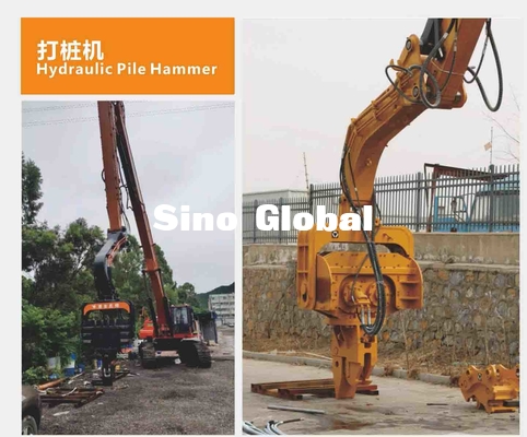 Sino Global Hydraulic Pile Hammer Untuk Excavator Komatsu Sany CAT