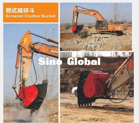Komatsu Sany CAT Excavator Bucket Dan Attachment, Bucket Screener Crusher